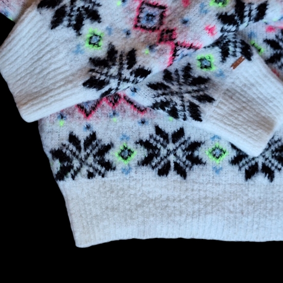 ❤Victoria's Secret XL Sweater PINK Cropped Long-Sleeved White Black Green V-Neck - Picture 7 of 12